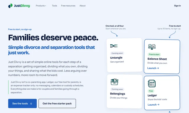 The home page